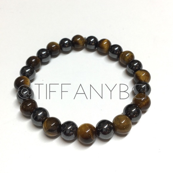 Stone Hematite Tiger Eye Bracelet - Picture 6 of 9